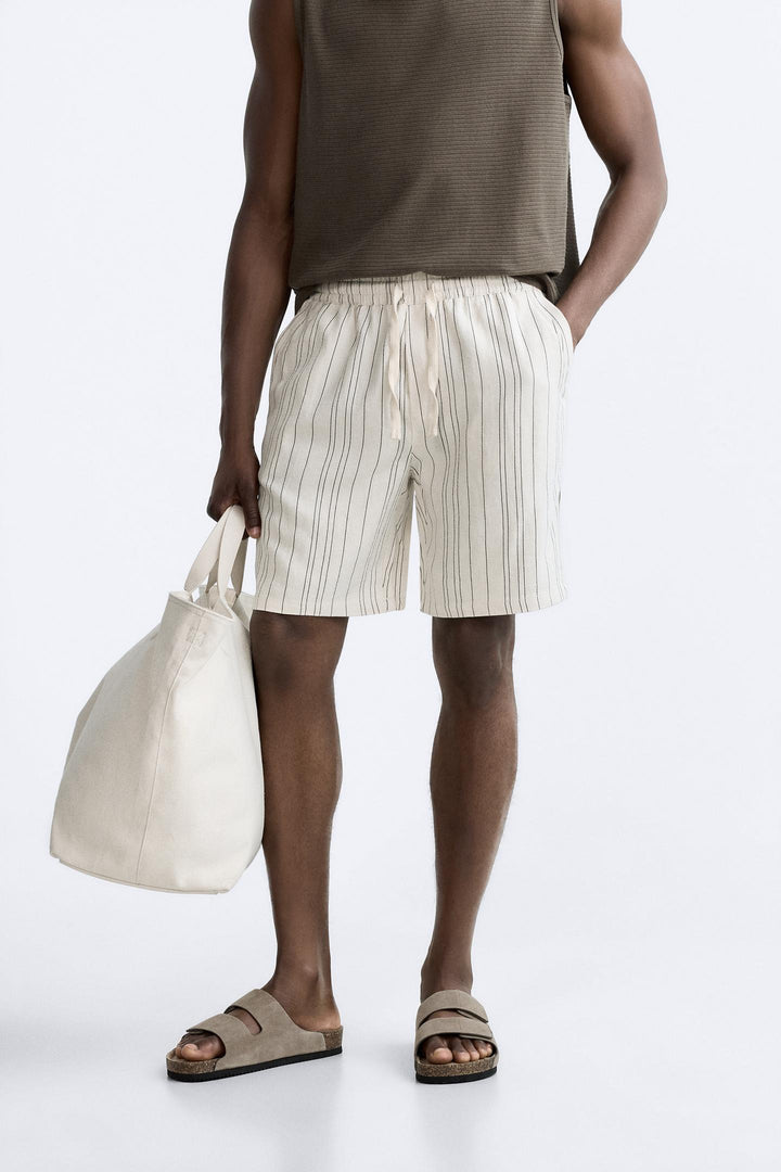 ZARA VISCOSE - LINEN SHORTS