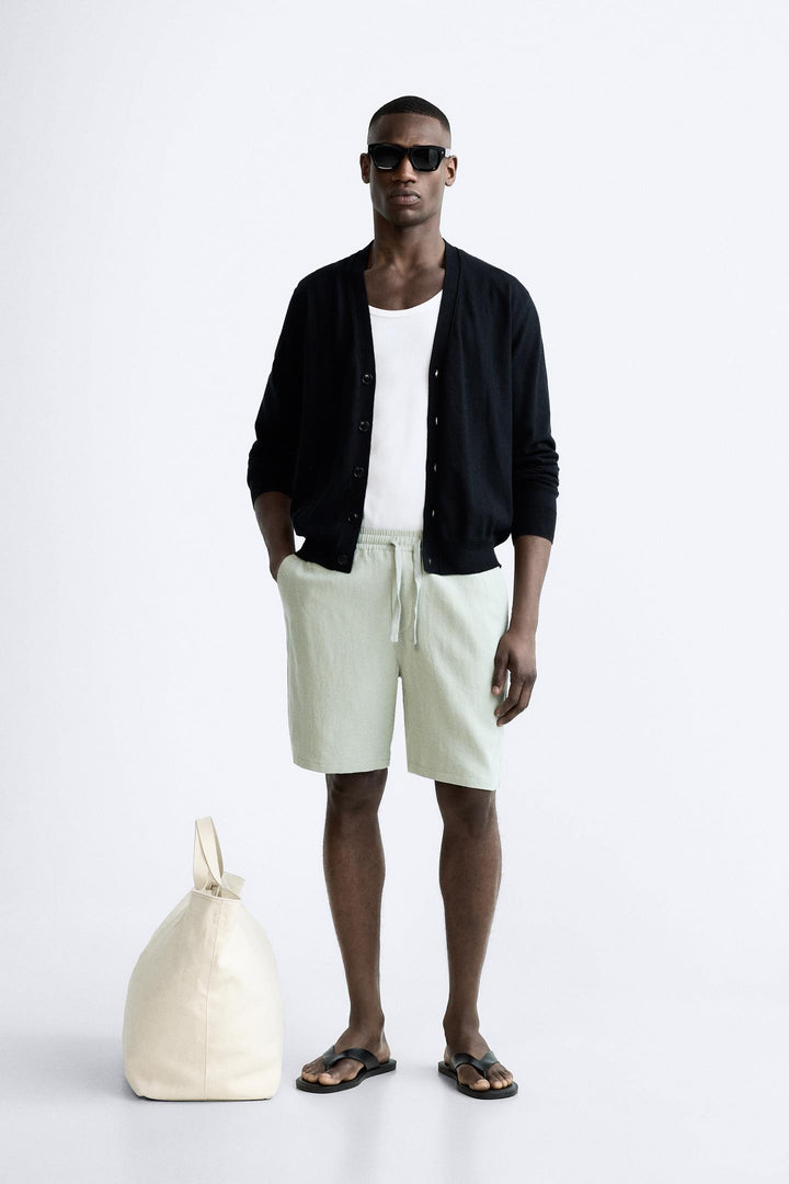 ZARA VISCOSE - LINEN SHORTS