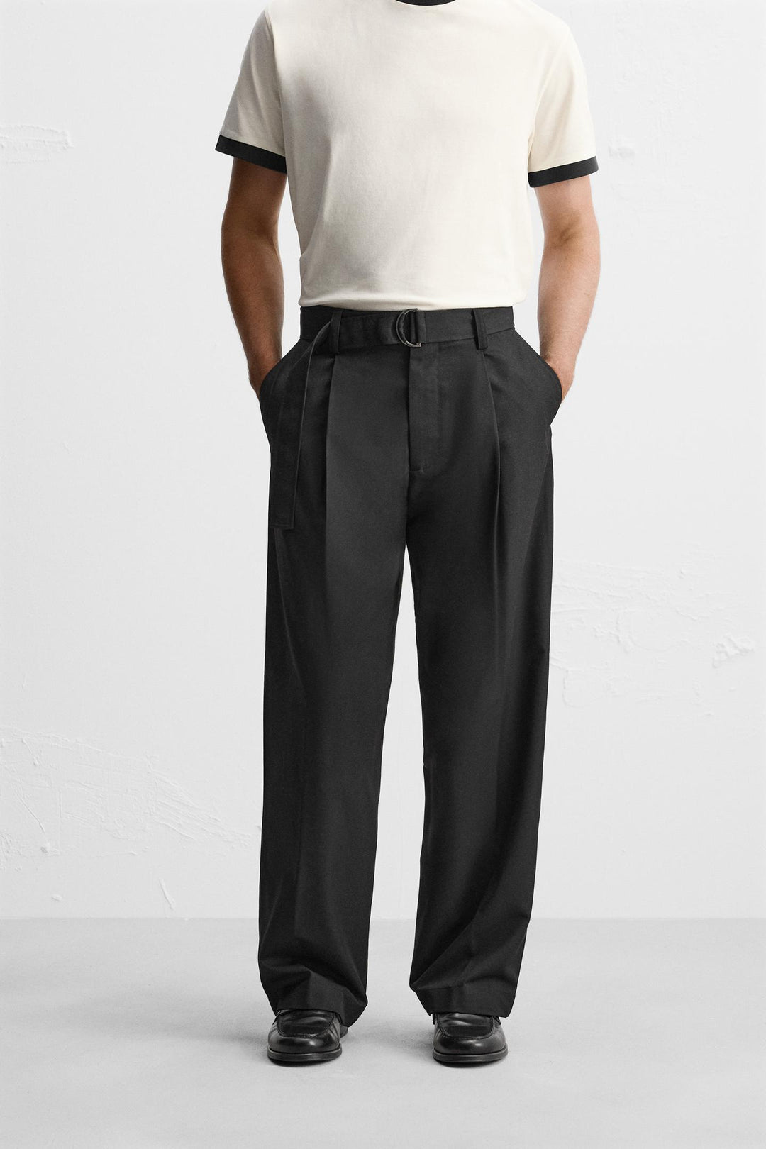 ZARA PLEATED PANTS WITH BELT