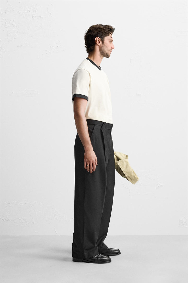 ZARA PLEATED PANTS WITH BELT