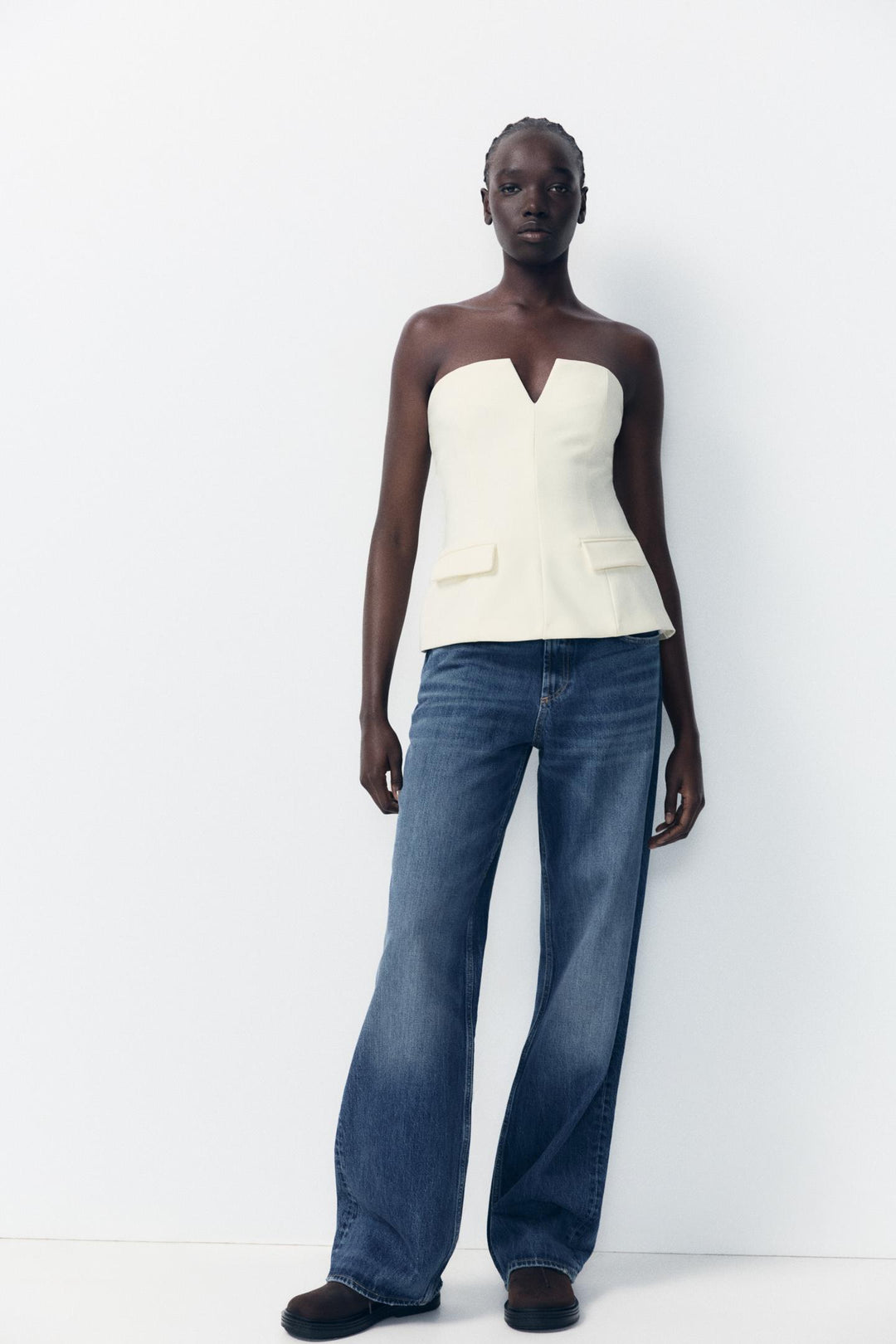 ZARA STRAPLESS TOP