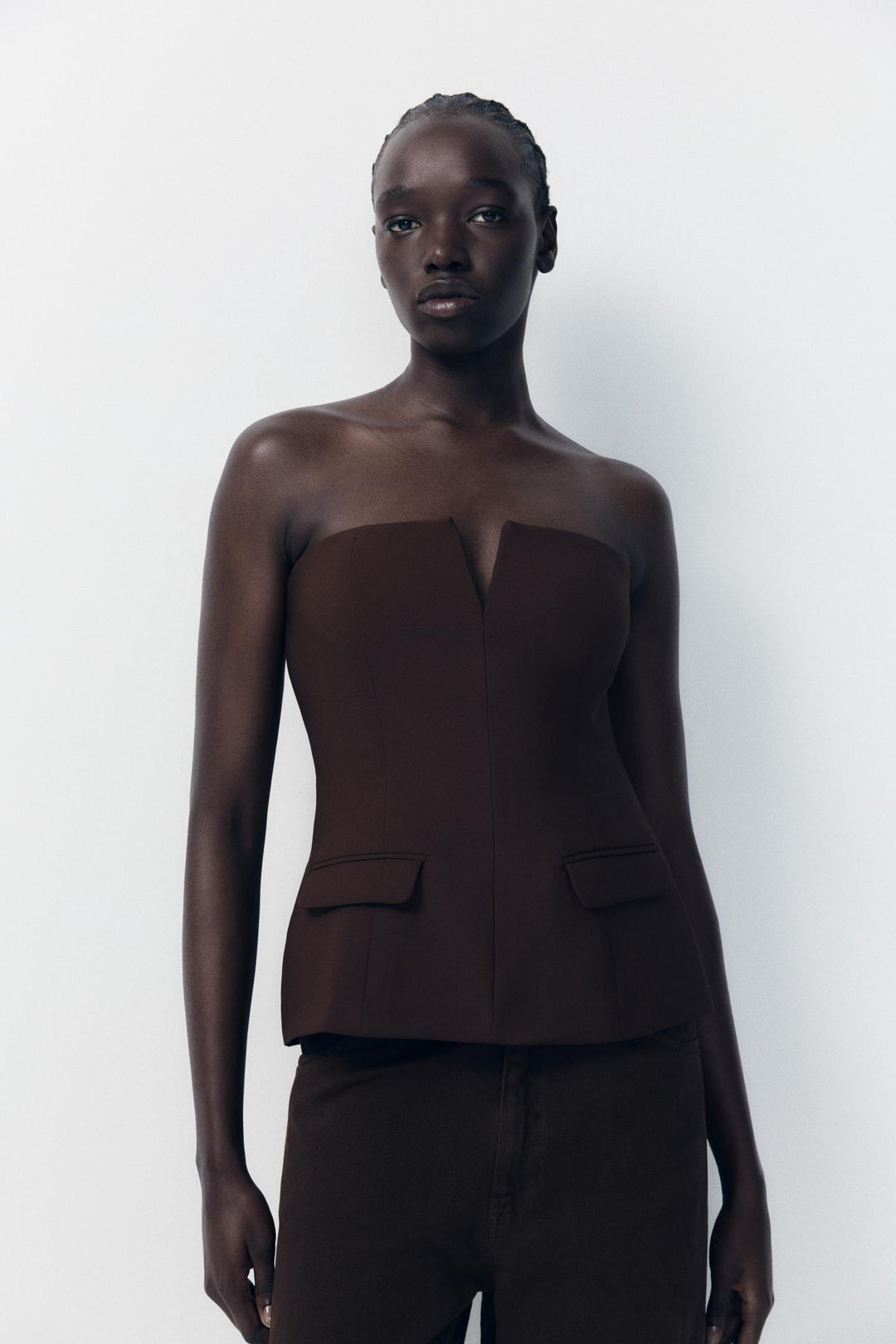 ZARA STRAPLESS TOP