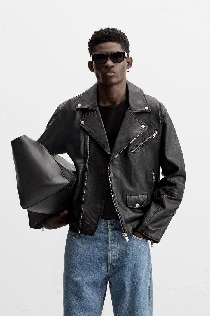 ZARA LEATHER BIKER JACKET