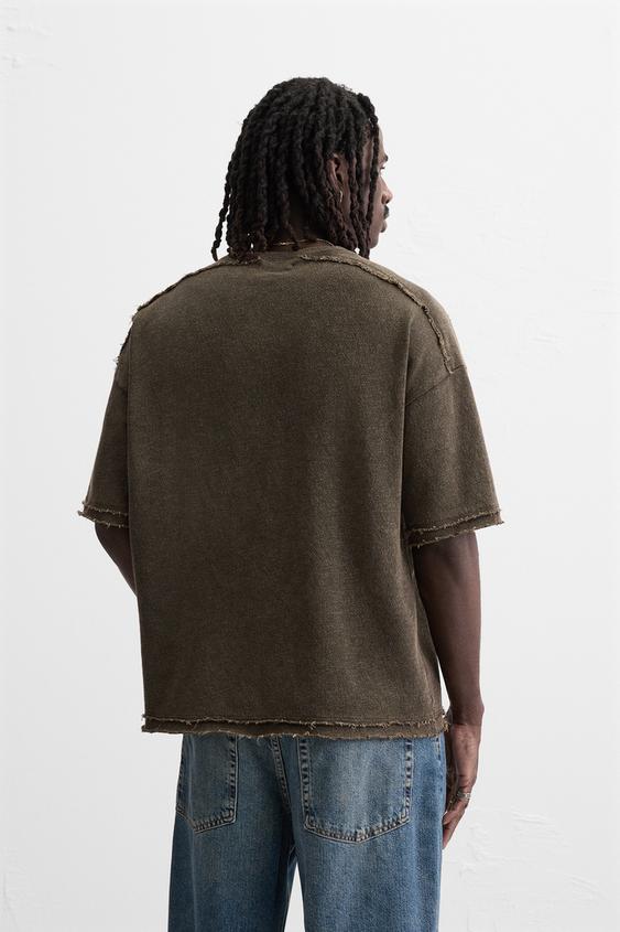 Zara WASHED KNIT T-SHIRT