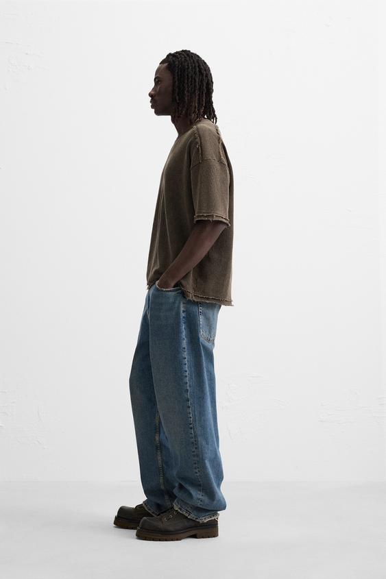 Zara WASHED KNIT T-SHIRT
