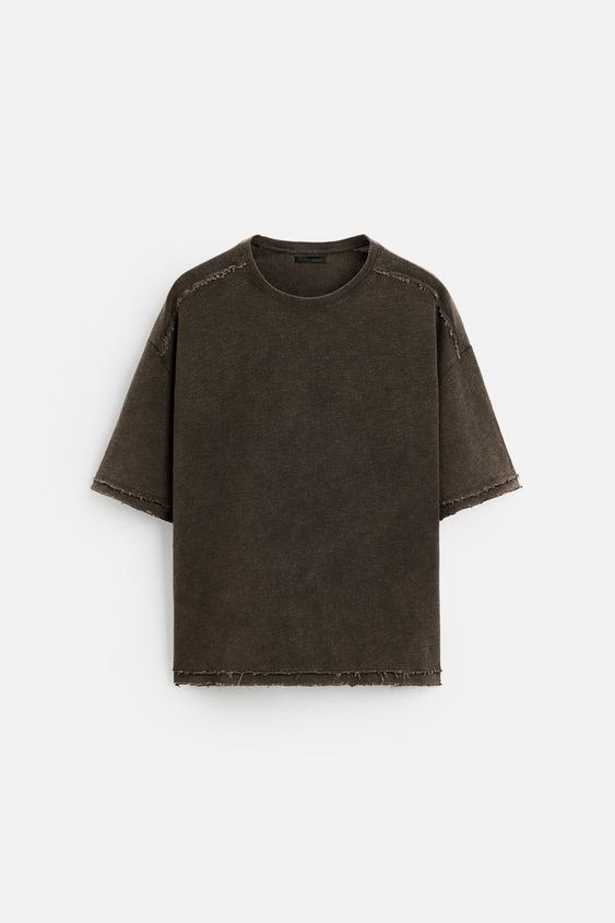 Zara WASHED KNIT T-SHIRT