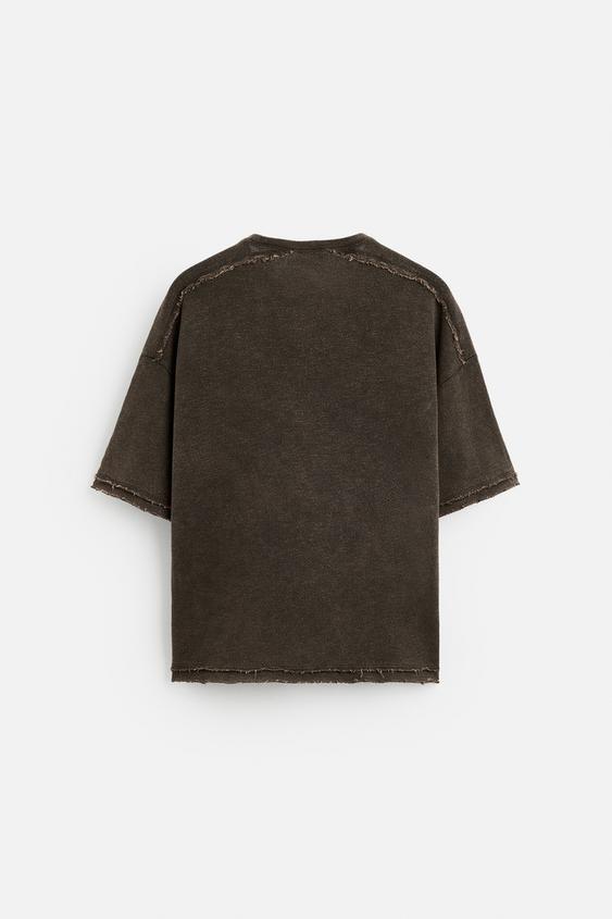 Zara WASHED KNIT T-SHIRT