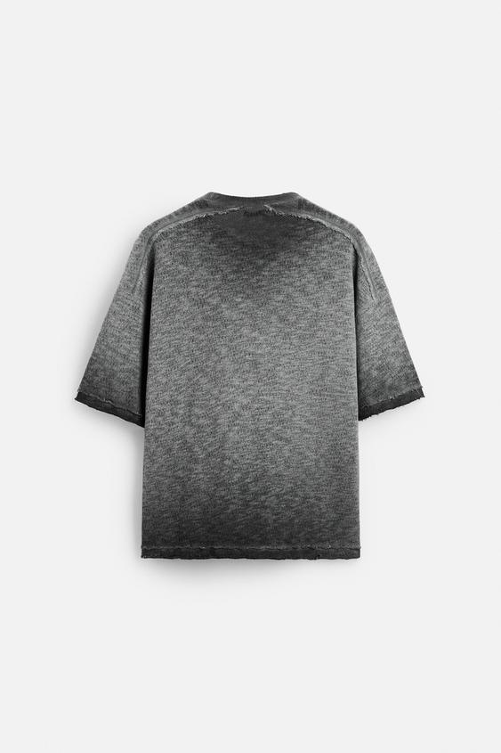 Zara WASHED KNIT T-SHIRT