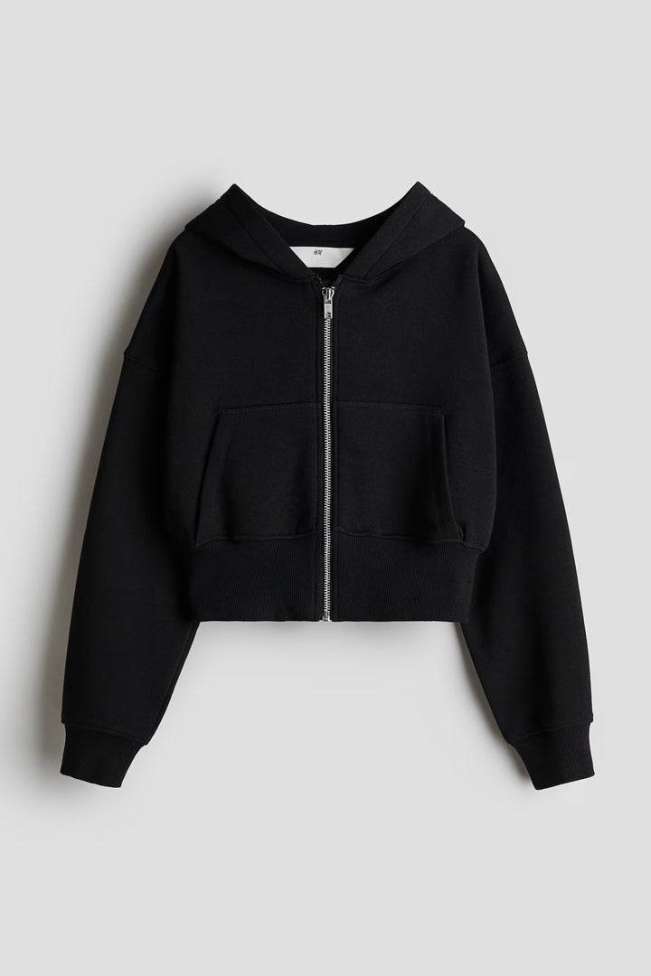 H&M Short Hooded Sweatshirt Jacket