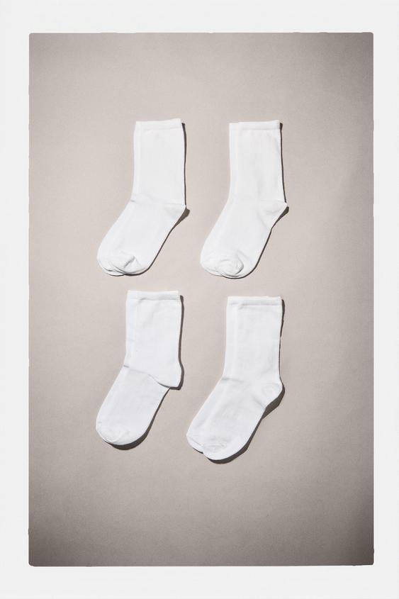 Zara FOUR-PACK OF LONG SOCKS