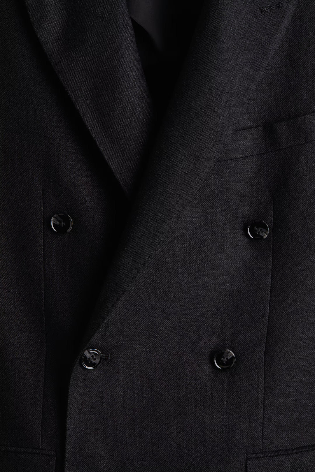 H&M Relaxed-Fit Double-Breasted Linen-Blend Jacket