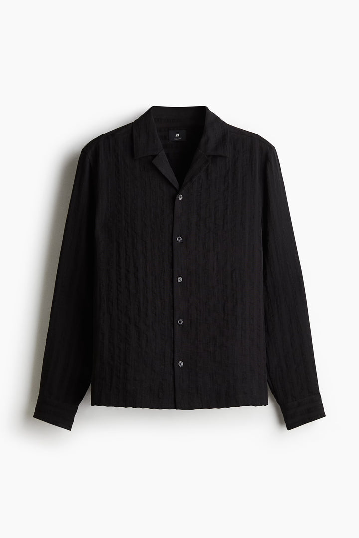 H&M Regular-Fit Jacquard-Weave Resort Shirt