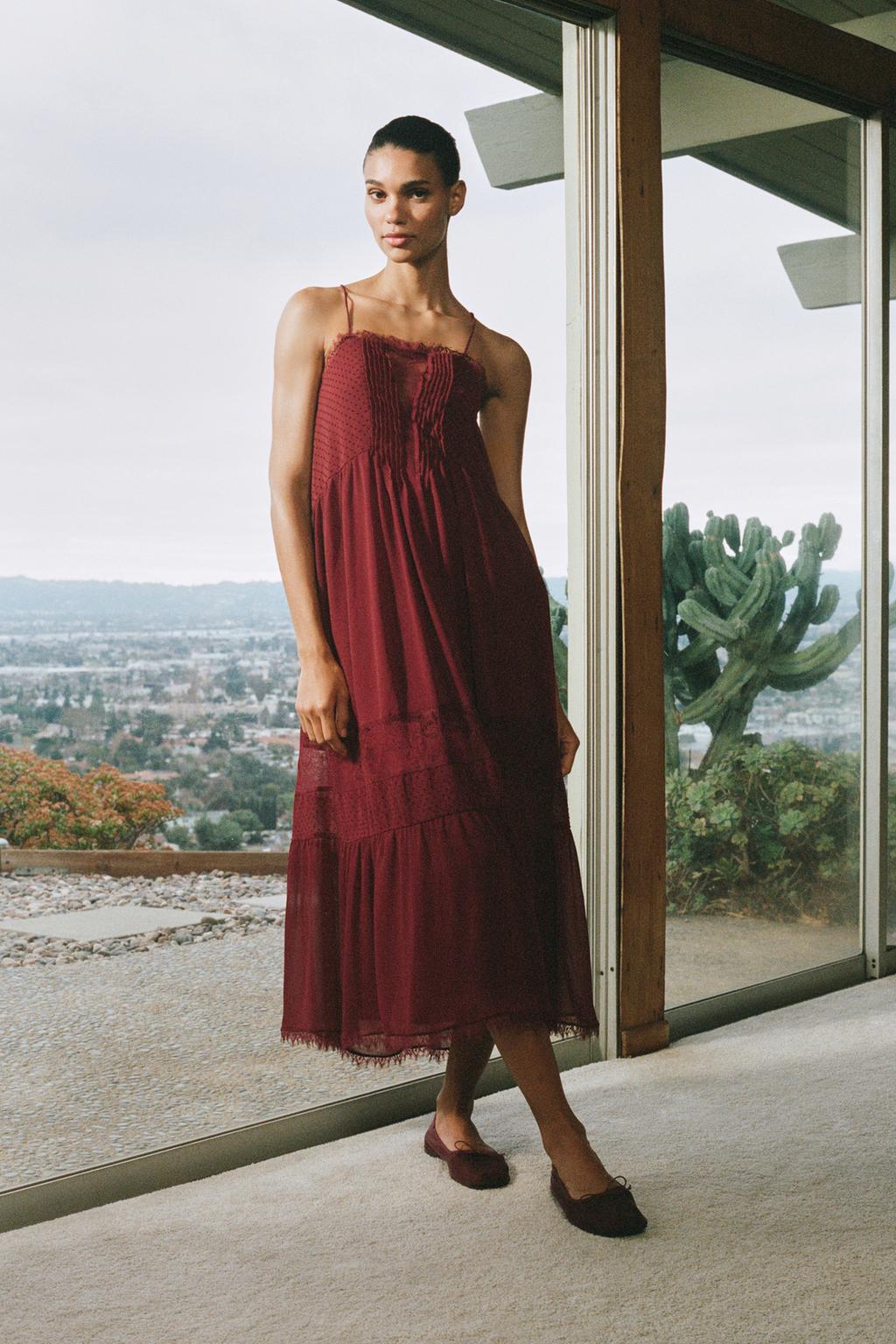 ZARA LACE MIDI DRESS