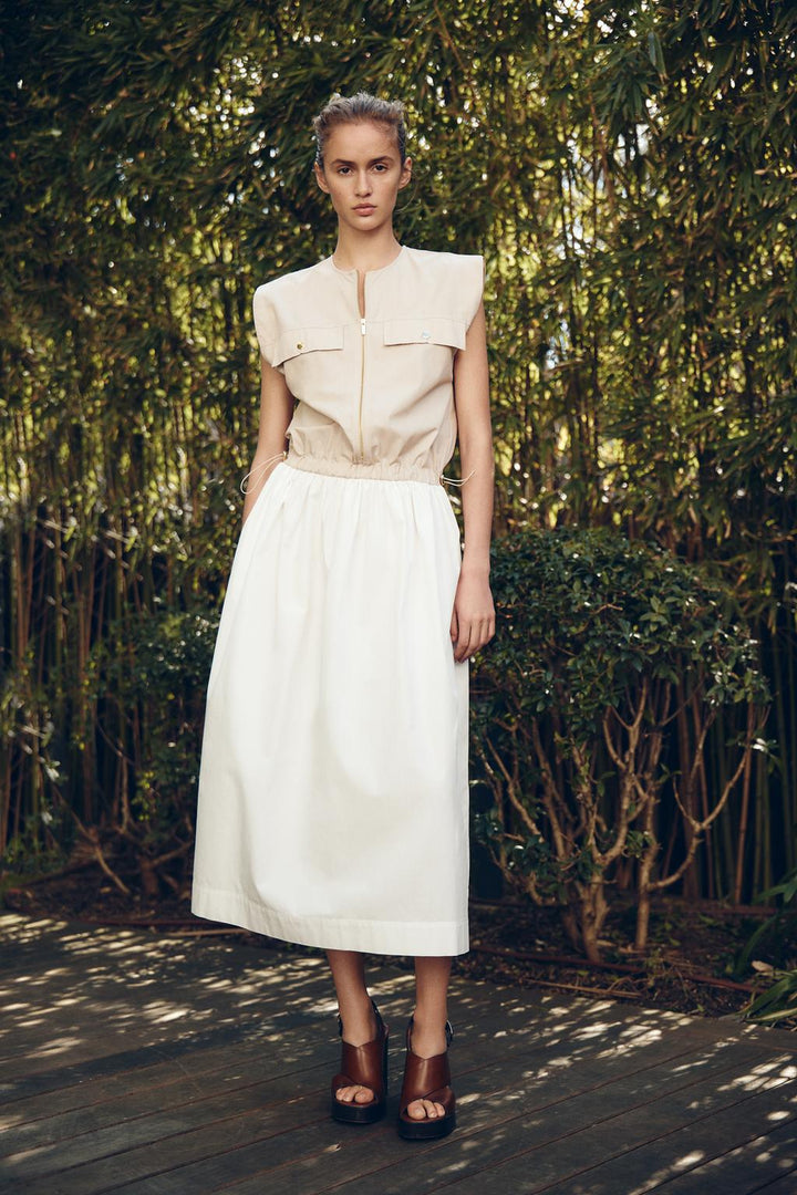 ZARA COMBINATION POPLIN DRESS