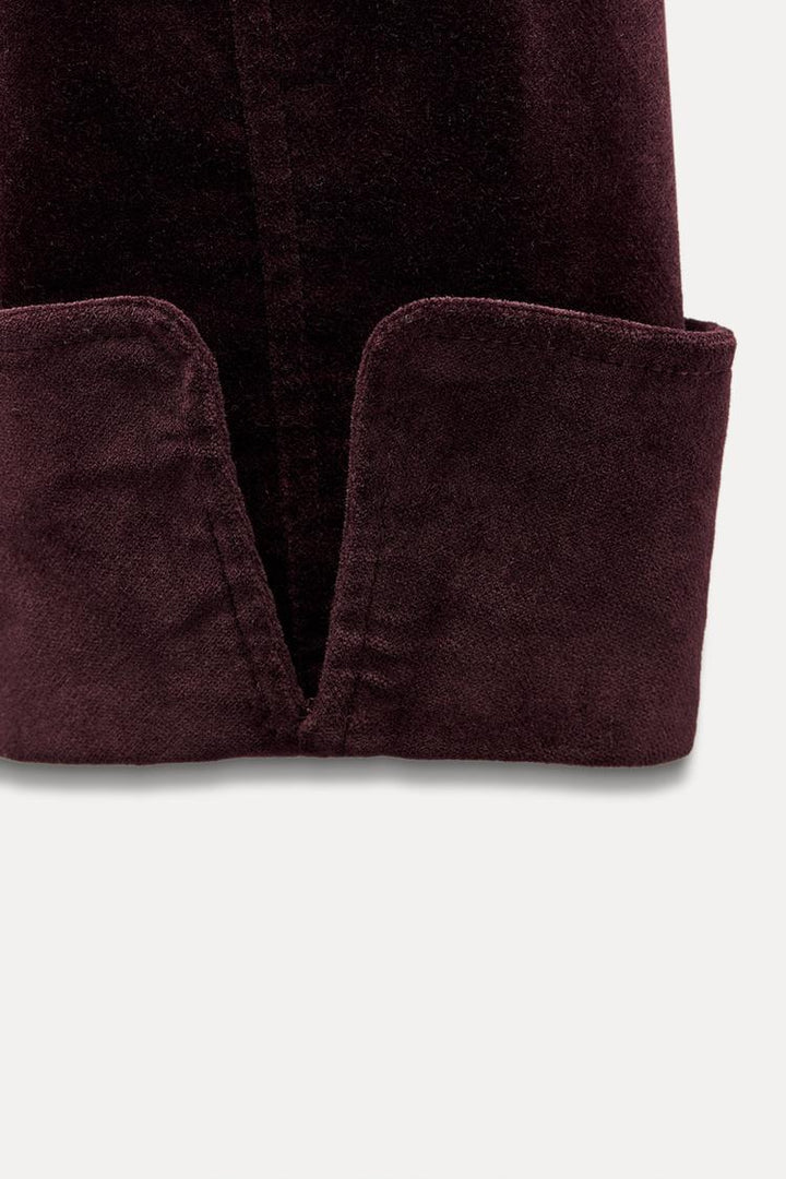 Zara CROPPED VELVET JACKET