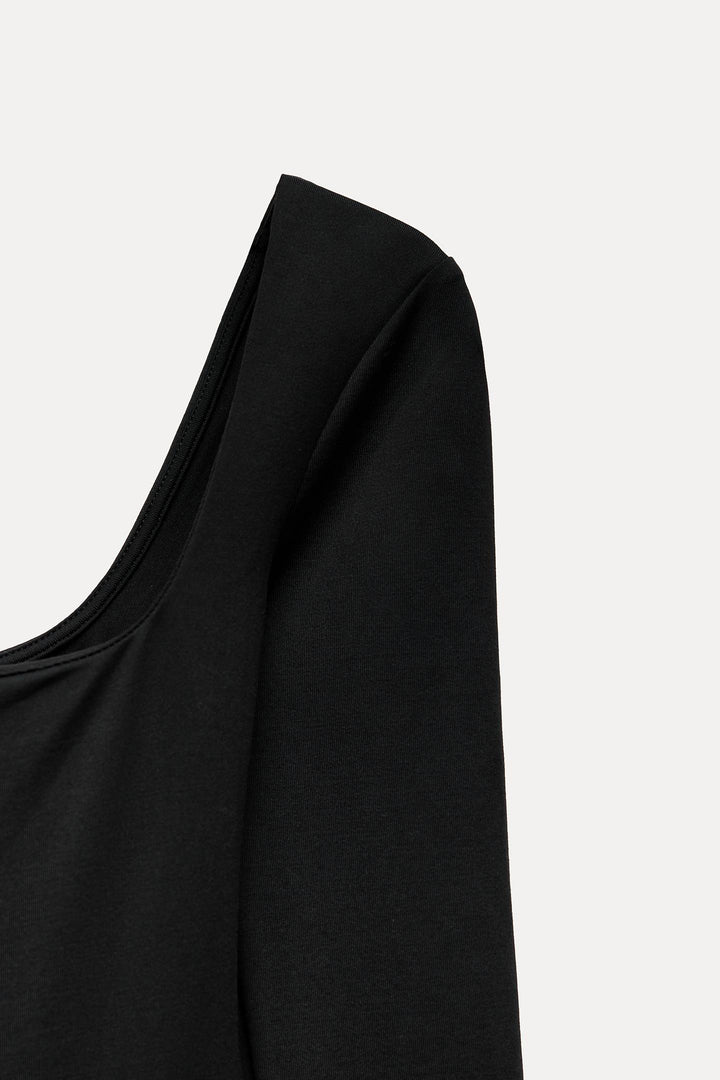 ZARA SQUARE NECK POLYAMIDE BODYSUIT
