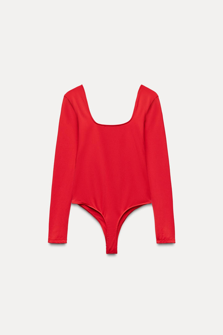 ZARA SQUARE NECK POLYAMIDE BODYSUIT