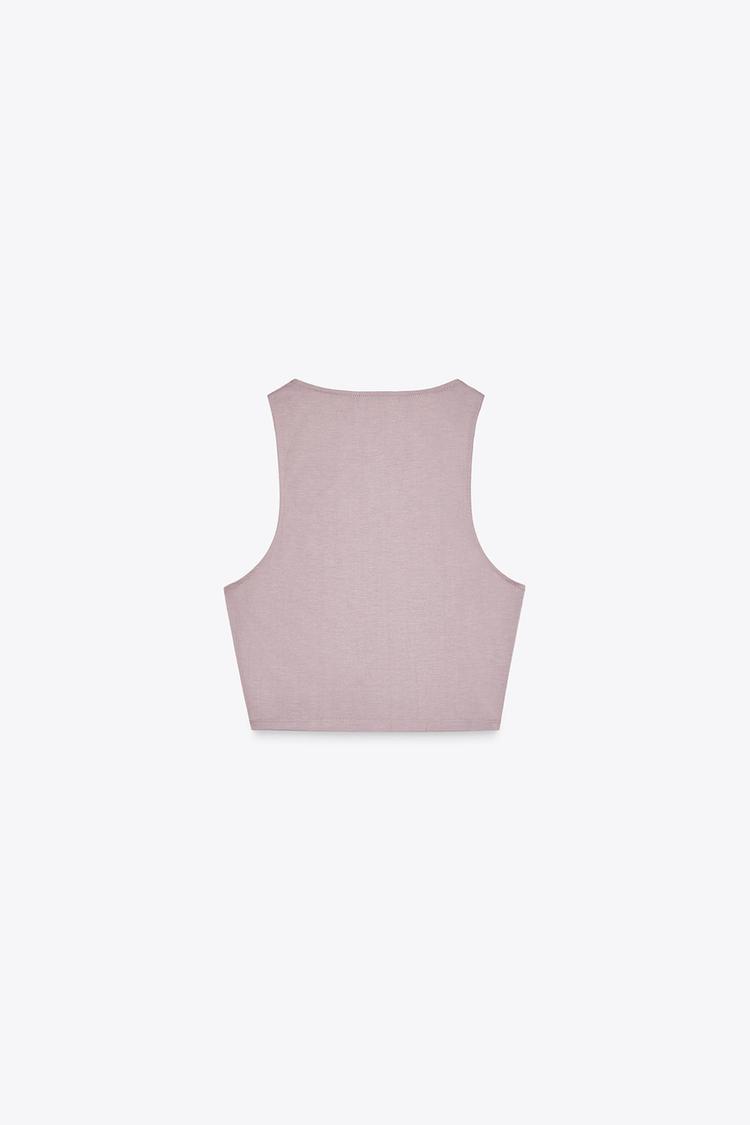 ZARA SLEEVELESS CROP TOP