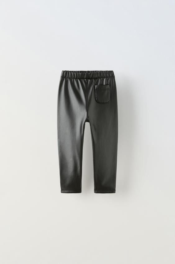 Zara FAUX LEATHER LEGGINGS