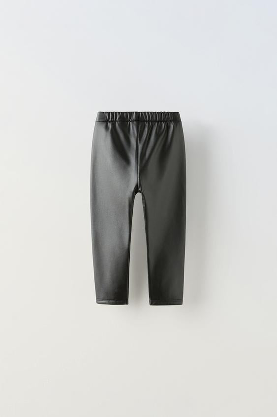 Zara FAUX LEATHER LEGGINGS