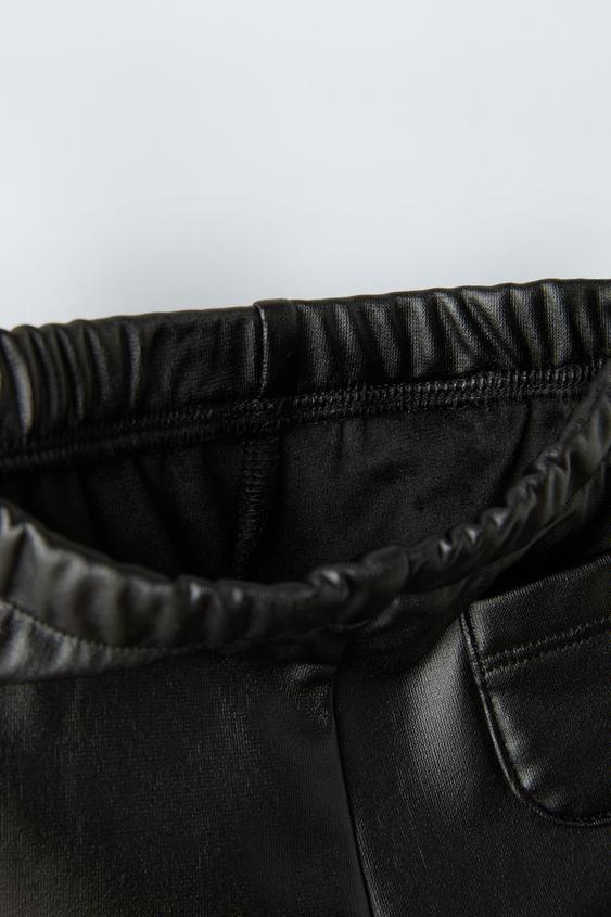 Zara FAUX LEATHER LEGGINGS