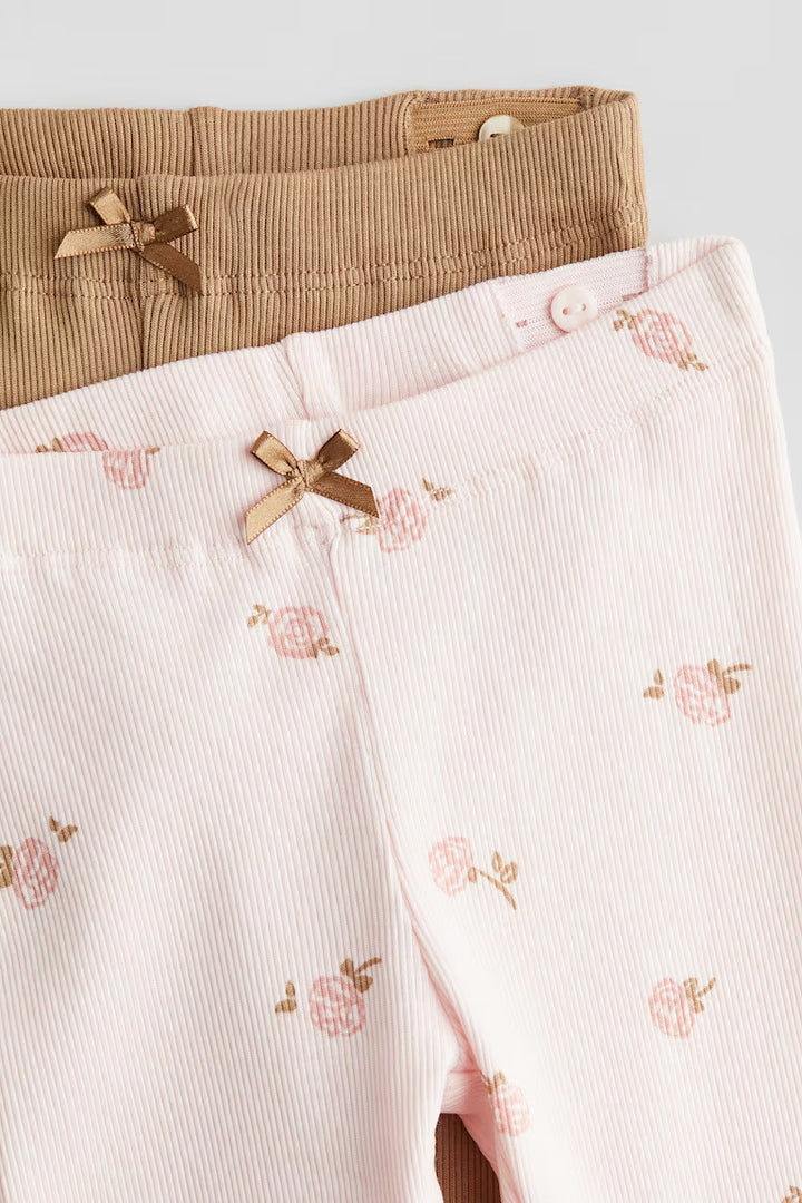 H&M 2-pack Ribbed Cotton Leggings