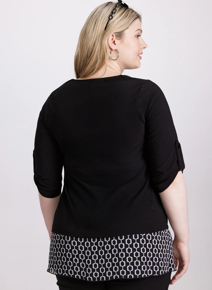 LAURA 3/4 Sleeve Crepe Top