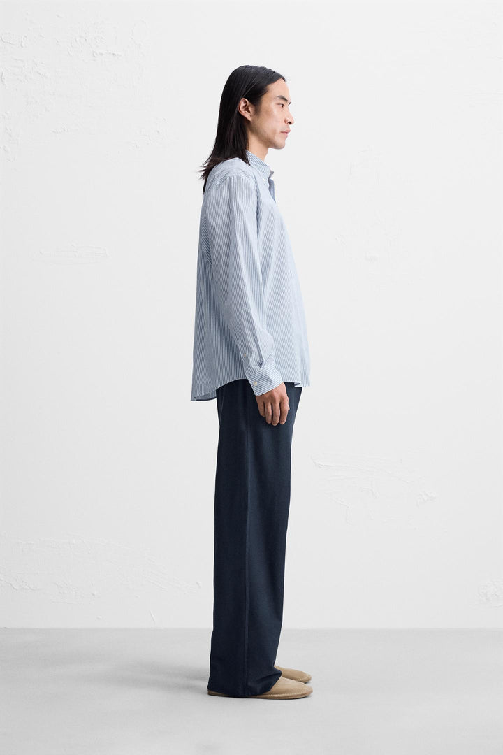 ZARA CONTRASTING BELT PANTS