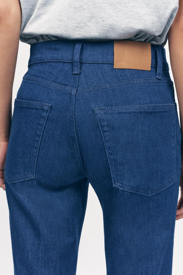 ZARA ZW COLLECTION HIGH RISE BOOTCUT CROPPED JEANS