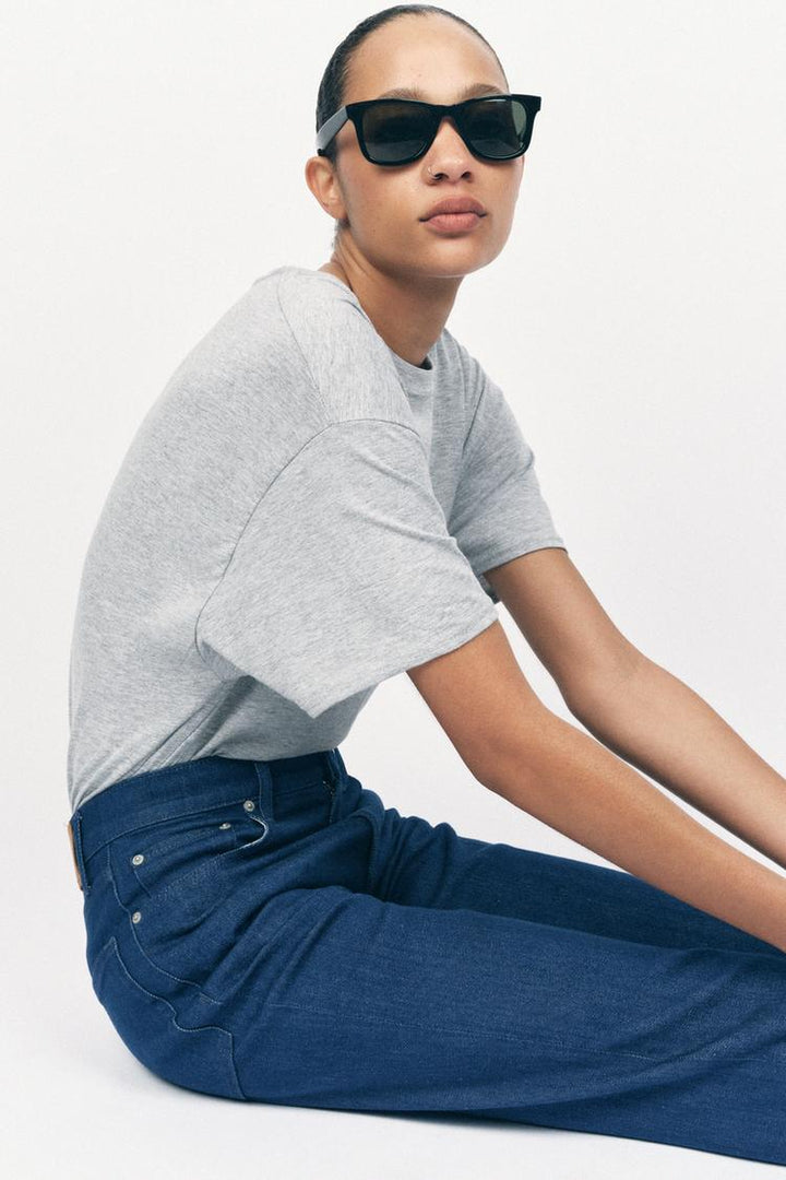 ZARA ZW COLLECTION HIGH RISE BOOTCUT CROPPED JEANS
