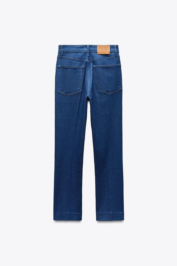 ZARA ZW COLLECTION HIGH RISE BOOTCUT CROPPED JEANS