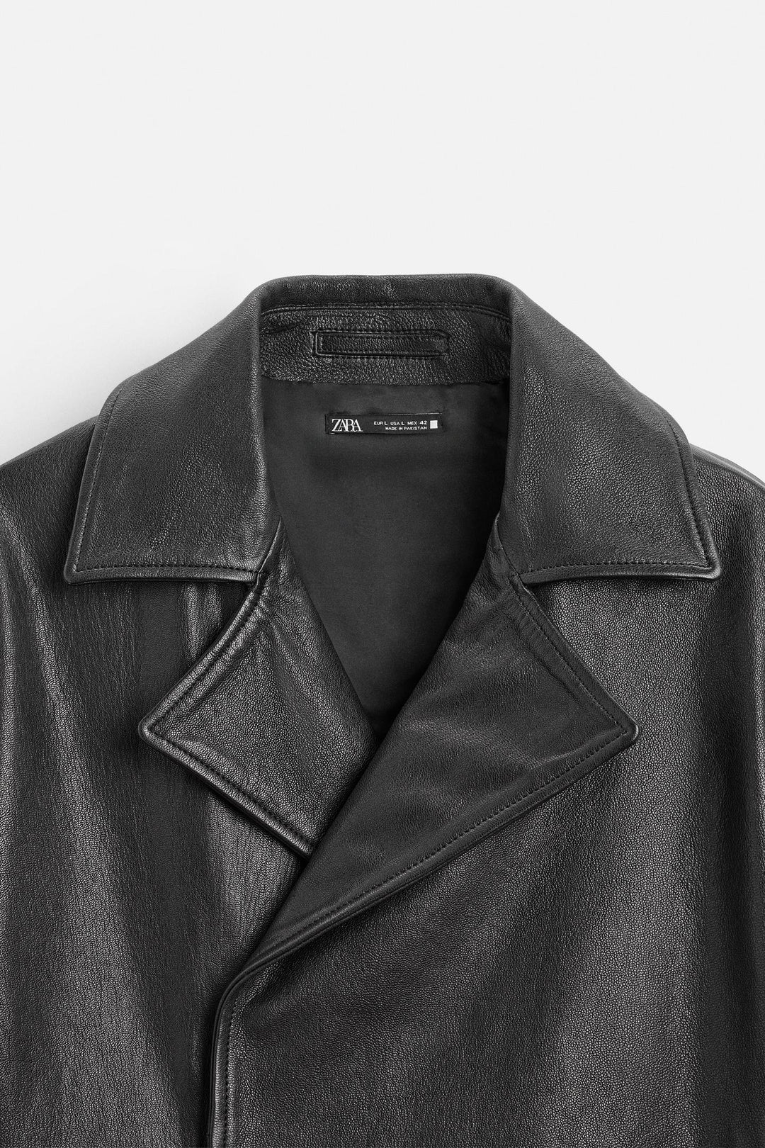 ZARA CROPPED FIT LEATHER TRENCH