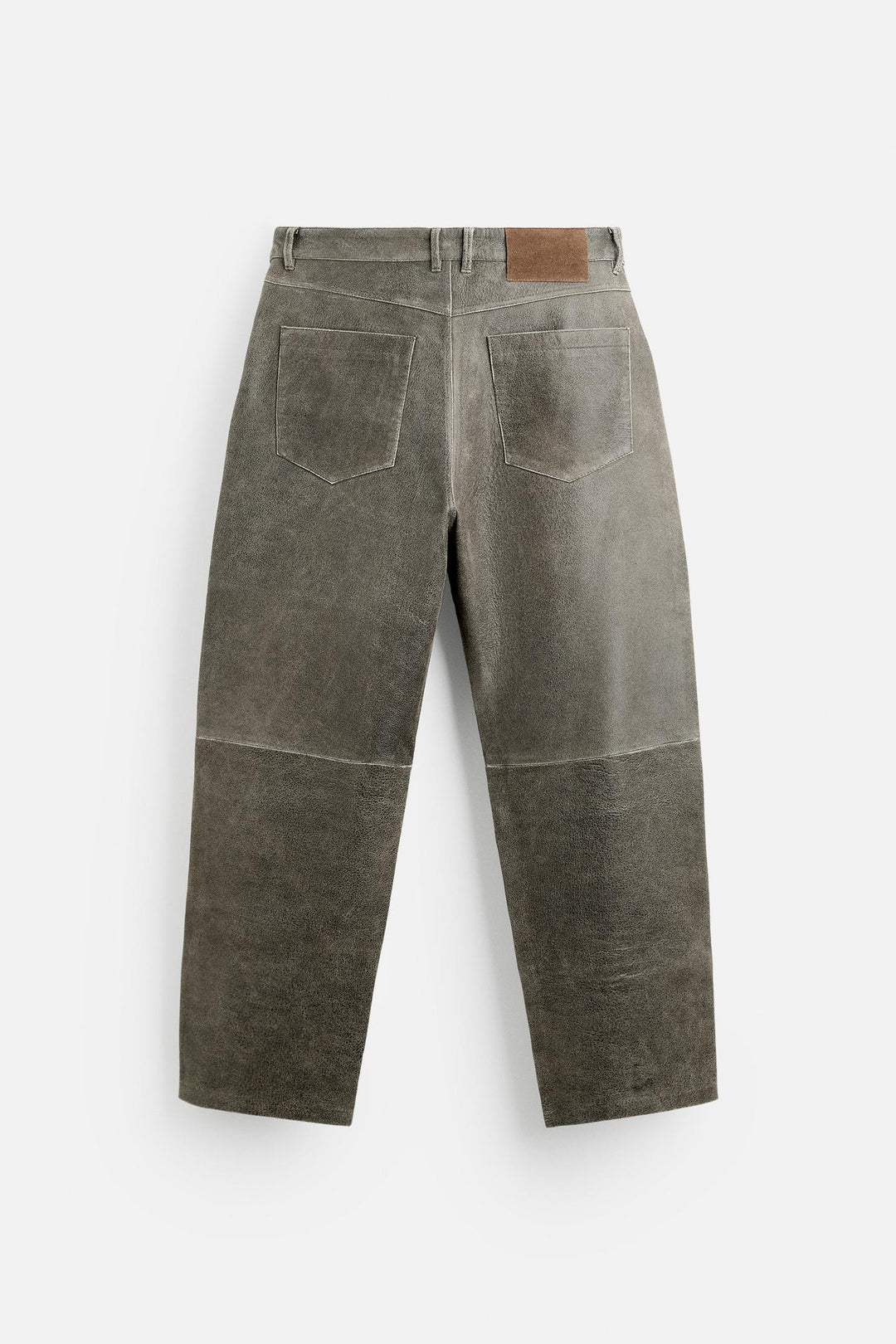 ZARA WASHED EFFECT LEATHER PANTS