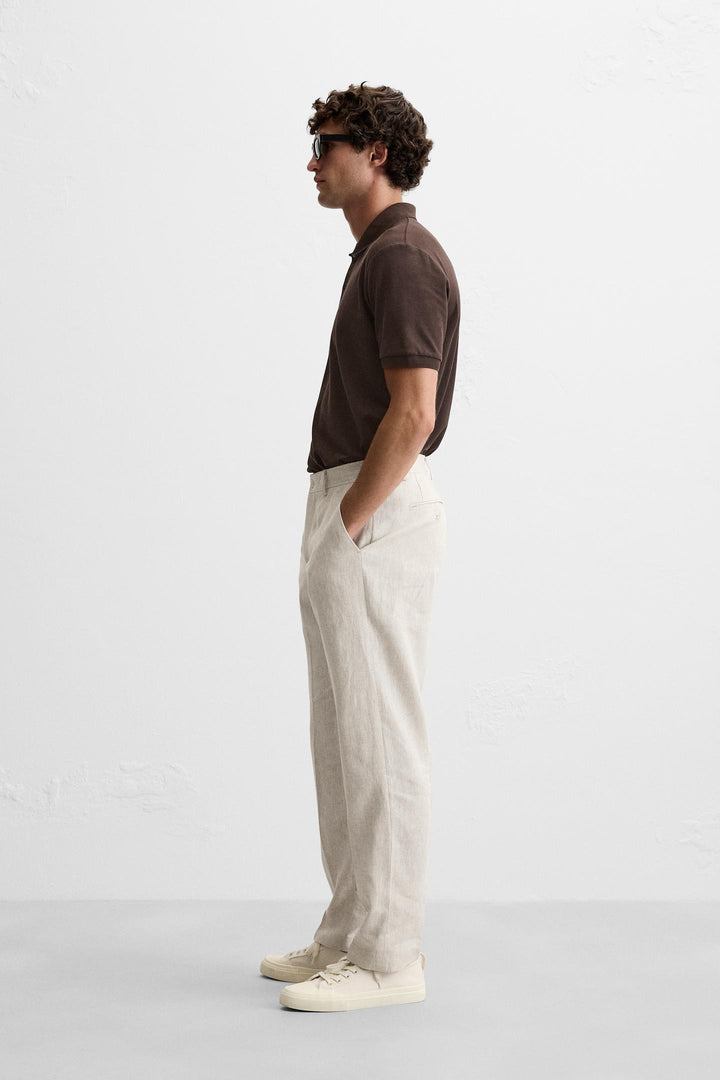 ZARA LINEN PANTS IN 100% LINEN