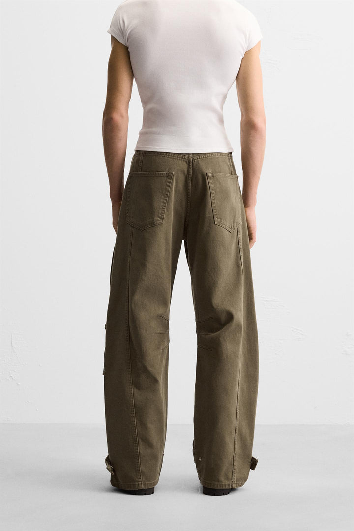 POCKET DENIM CARGO PANTS