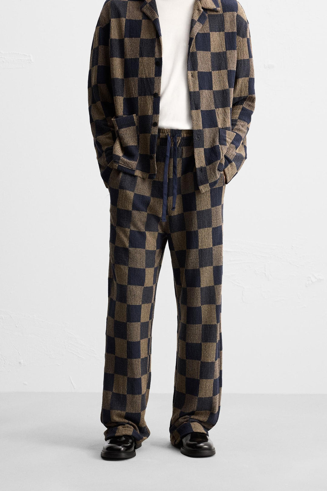 ZARA CHECKERED KNIT PANTS