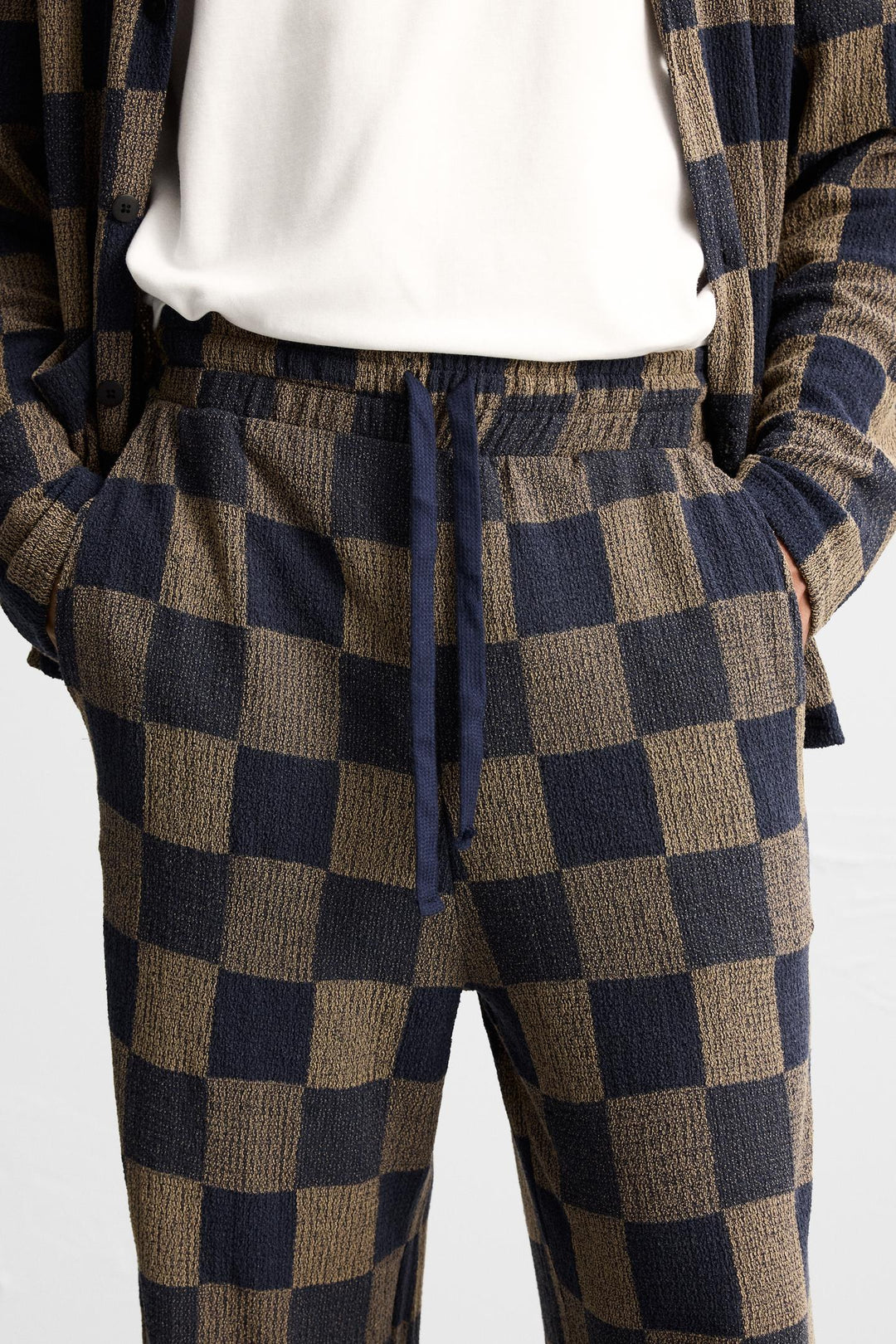 ZARA CHECKERED KNIT PANTS