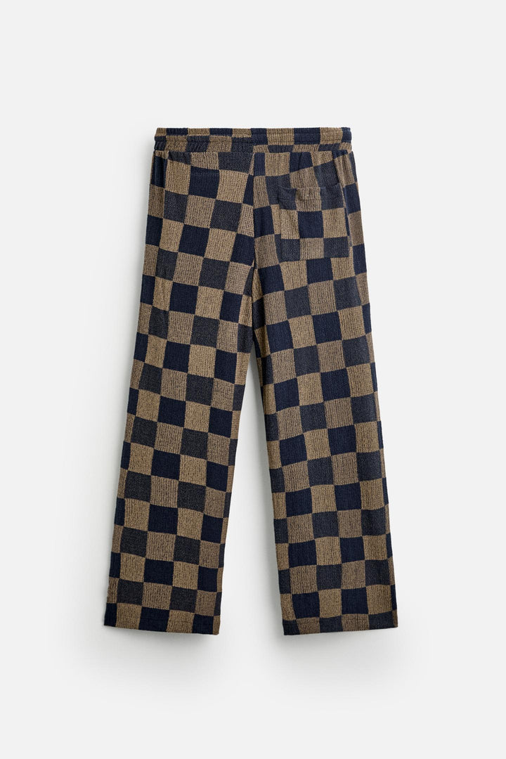 ZARA CHECKERED KNIT PANTS