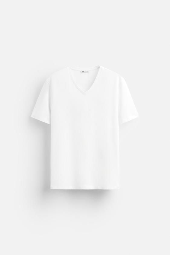 Zara BASIC V-NECK T-SHIRT
