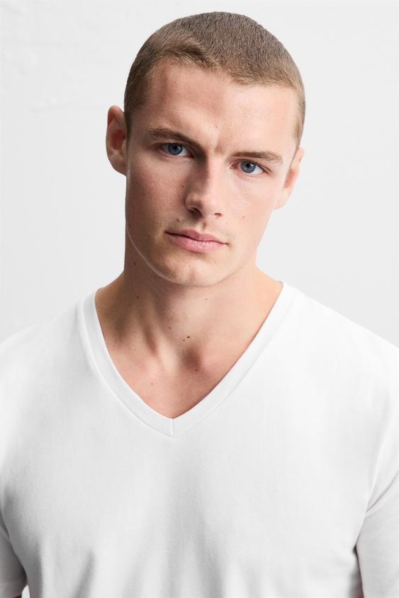 Zara BASIC V-NECK T-SHIRT