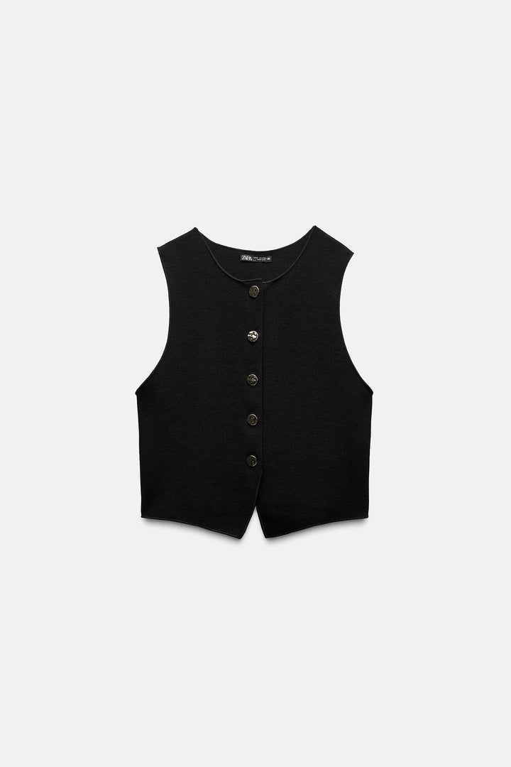 ZARA STRETCH KNIT VEST TOP