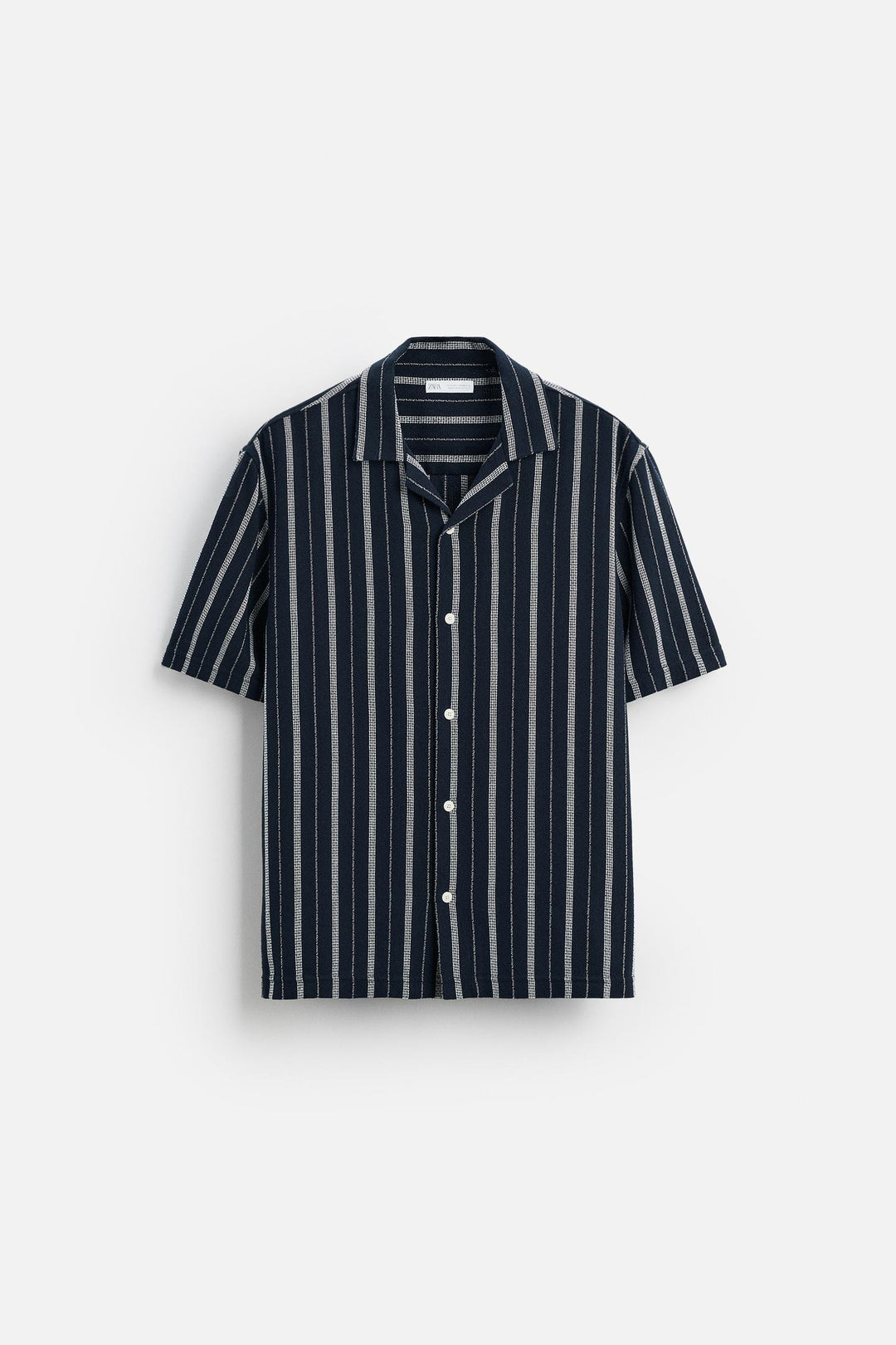 ZARA TEXTURED STRIPED SHIRT