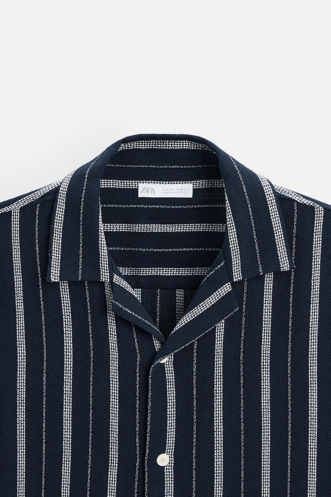ZARA TEXTURED STRIPED SHIRT
