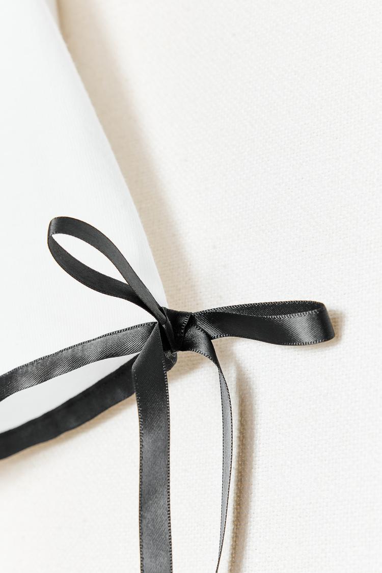 ZARA CONTRAST BOW T-SHIRT