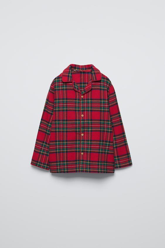 Zara 3-6 YEARS/ PLAID FLANNEL PAJAMAS