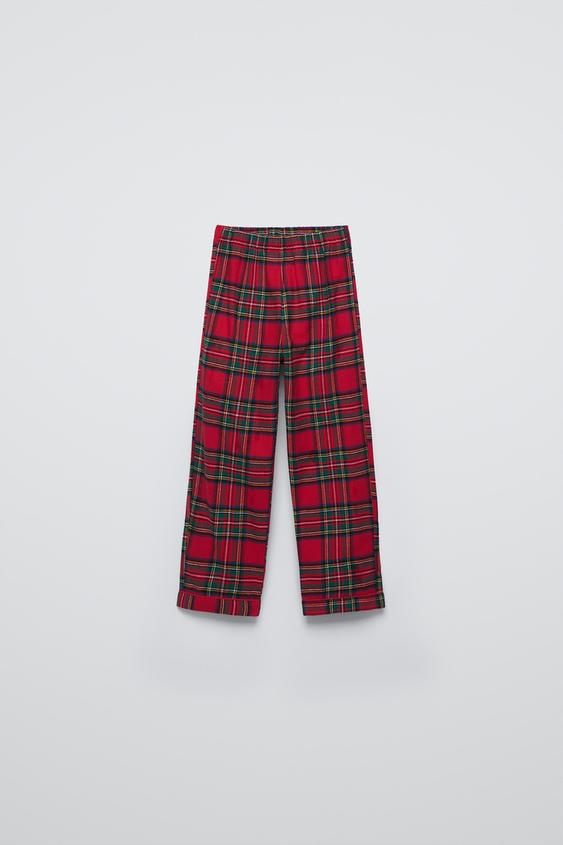 Zara 3-6 YEARS/ PLAID FLANNEL PAJAMAS