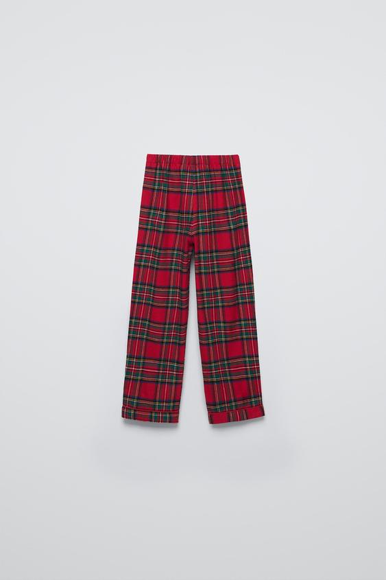 Zara 3-6 YEARS/ PLAID FLANNEL PAJAMAS