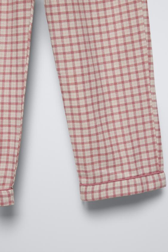Zara 3-6 YEARS/ CHECKERED PAJAMAS