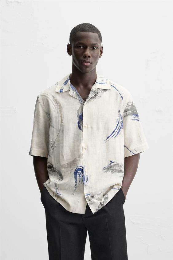 Zara ABSTRACT PRINT SHIRT