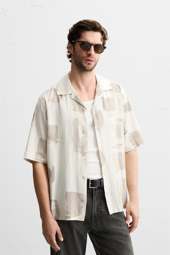 Zara ABSTRACT PRINT SHIRT